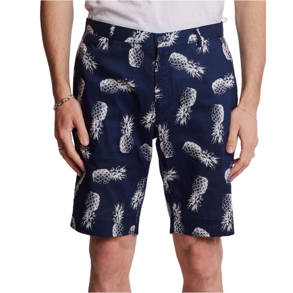 Paisley & Gray Mens Pineapple Print Casual Walking Shorts, NWT